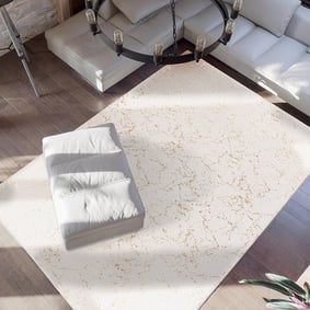 Marmer vloerkleed - Botticino 225 Creme/Goud