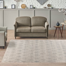 Modern vloerkleed - Gino 425 Beige/Blauw