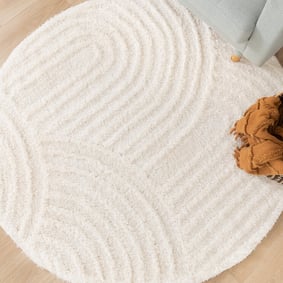 Rond Scandinavisch vloerkleed - Lova Arches Creme - product