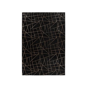 Geometrisch vloerkleed - Botticino 125 Zwart/Goud - product