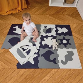 Foam puzzelmat - Sam Sea Donkerblauw/Wit