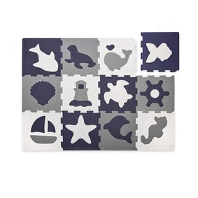 Foam puzzelmat - Sam Sea Donkerblauw/Wit - product