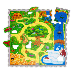 Foam puzzelmat - Max Dino Safari Multicolor