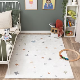 Wasbaar kindervloerkleed - Ravi Stars Multicolor