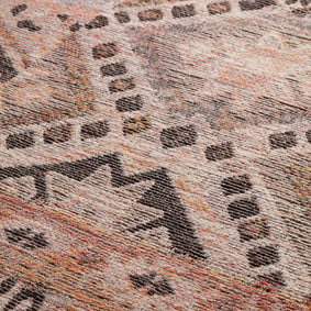 Wollen patchwork vloerkleed - Olympus 1000 Terra - sfeer