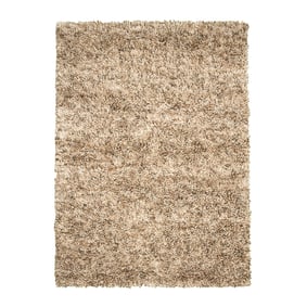 Hoogpolig wollen vloerkleed - Elin Beige - sfeer