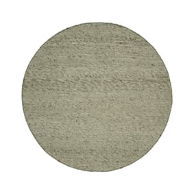 Rond wollen vloerkleed - Feline Olijfgroen/Gemeleerd - sfeer