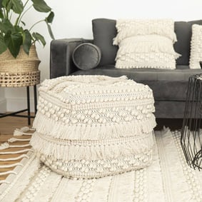 Bohemian poef kubus - Basai 325 Naturel