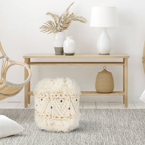 Bohemian poef - Basai 525 Creme