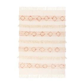 Bohemian deken - Basai 225 Roze/Creme - product