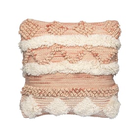 Bohemian kussen vierkant - Basai 225 Roze/Creme - product