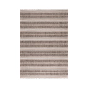 Gestreept buitenkleed - Sunara Beige - sfeer