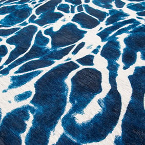 Abstract vloerkleed - Swim Surf 9351 - sfeer