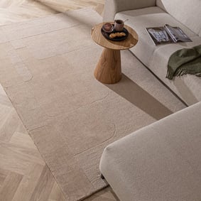 Wollen vloerkleed - Giselle Abstract Beige
