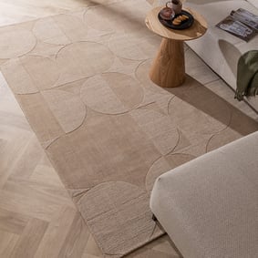 Wollen vloerkleed - Giselle Circles Beige