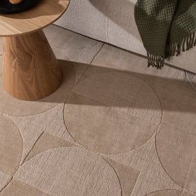 Wollen vloerkleed - Giselle Circles Beige  - product