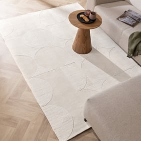 Wollen vloerkleed - Giselle Circles Wit