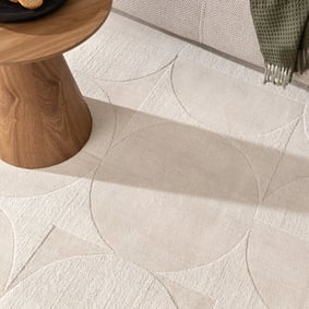 Wollen vloerkleed - Giselle Circles Wit  - product