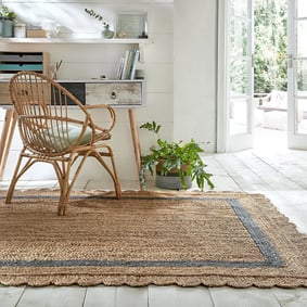Jute vloerkleed - Grazo Naturel/Grijs