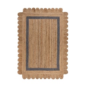 Jute vloerkleed - Grazo Naturel/Grijs  - product