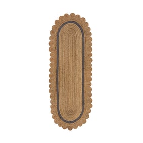 Jute loper - Grazo  Naturel/Grijs  - product