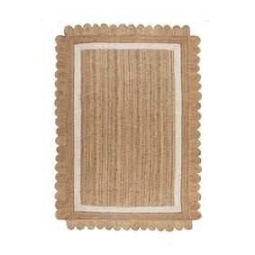 Jute vloerkleed - Grazo Naturel/Wit  - product