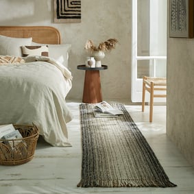 Jute loper - Motto Ombre Grijs