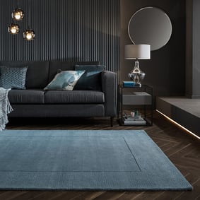 Effen vloerkleed - Tuscano Blauw