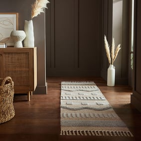 Jute loper - Jubio Medina Naturel/Grijs