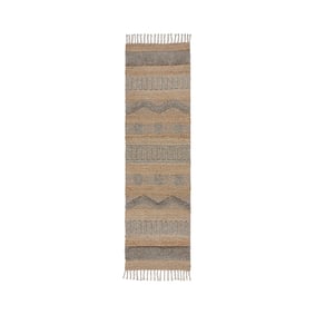 Jute loper - Jubio Medina Naturel/Grijs - sfeer