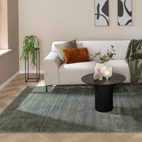 Viscose vloerkleed - Jean Donkergroen
