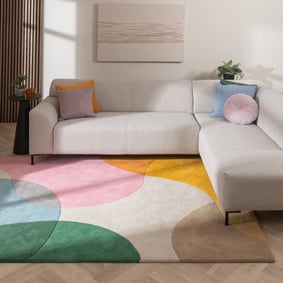 Wollen abstract vloerkleed - Clarice Multicolor