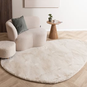 Zacht hoogpolig vloerkleed - Comfy Supreme Pebble Creme