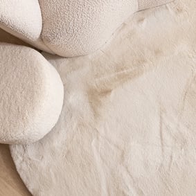 Zacht hoogpolig vloerkleed - Comfy Pebble Creme  - product