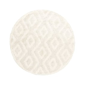 Rond Scandinavisch vloerkleed - Lova Diamond Creme - product