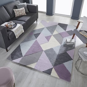 Geometrisch vloerkleed - Zeso Icon Paars