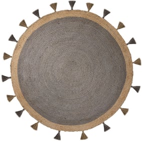 Rond jute vloerkleed - Lunaro Grijs/Naturel - product