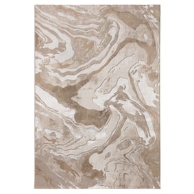 Marmer vloerkleed - Erio Marbled Beige - sfeer