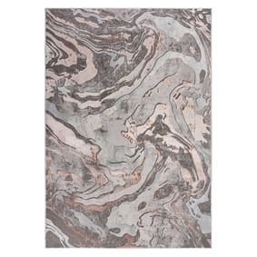 Marmer vloerkleed - Erio Marbled Grijs/Roze - product