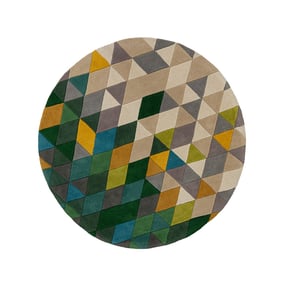 Rond Modern vloerkleed - Illo Prism Multicolor - sfeer