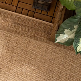 Jute buitenkleed - Mavi Border Bruin/Creme  - product