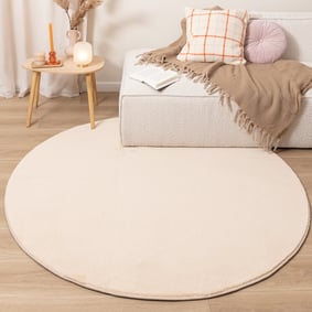 Rond wasbaar vloerkleed - Vivid Beige  - product