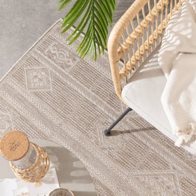 Jute buitenkleed - Atlas Mexico Bruin/Creme  - product