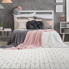 Geometrisch vloerkleed - Vica Geo 125 Wit/Taupe 