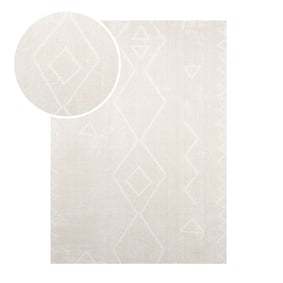 Japandi vloerkleed - Yori Geo Creme/Wit - sfeer