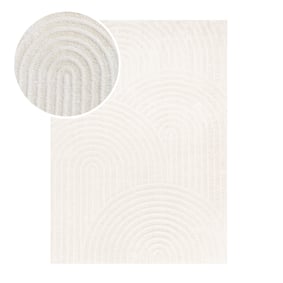 Japandi vloerkleed - Yori Arches Creme - sfeer