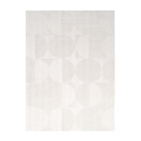 Wollen vloerkleed - Giselle Circles Wit - sfeer