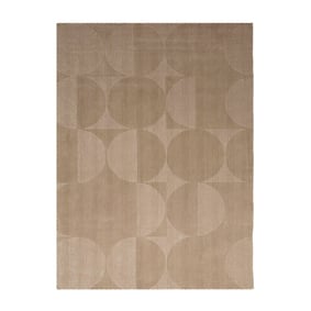 Wollen vloerkleed - Giselle Circles Beige  - product