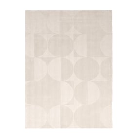 Wollen vloerkleed - Giselle Circles Creme - sfeer