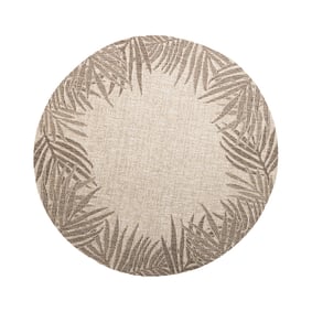 Rond buiten vloerkleed - Tiga Edge Taupe - sfeer